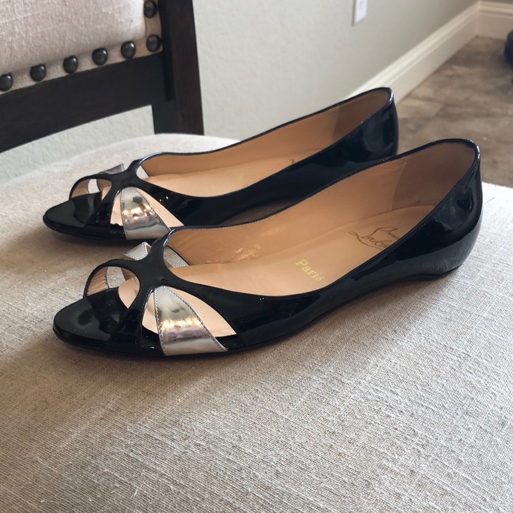 Christian Louboutin patent leather flats